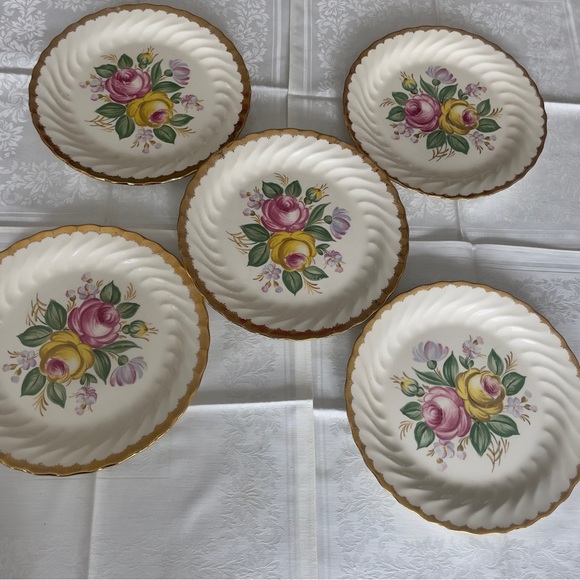 Royal China Quban Dinner Plates, 24K Gold Plates, Easter Lunch Tableware, Gift - Picture 7 of 13